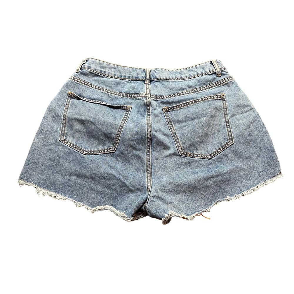 SHEIN High Rise Denim Jean Cut Off Shorts Distressed Womens Size 0XL - Picture 2 of 7